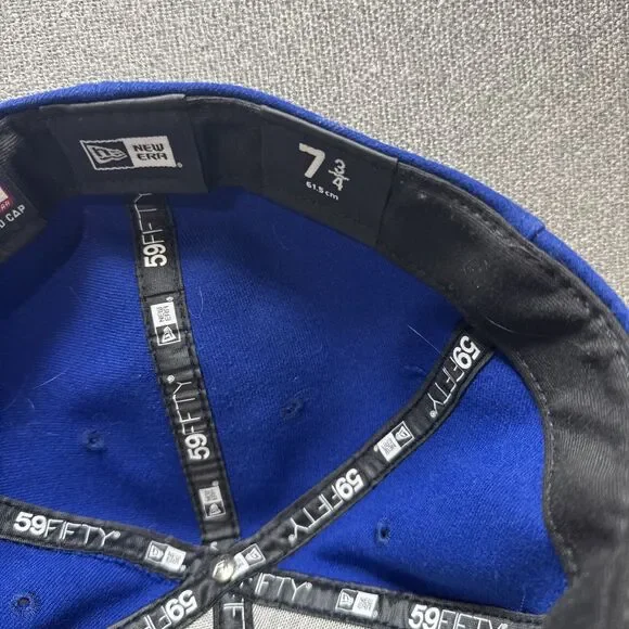 Toronto Blue Jays Hat Cap Fitted 7 3/4 Blue New Era MLB Baseball USA Made - Picture 6 of 7